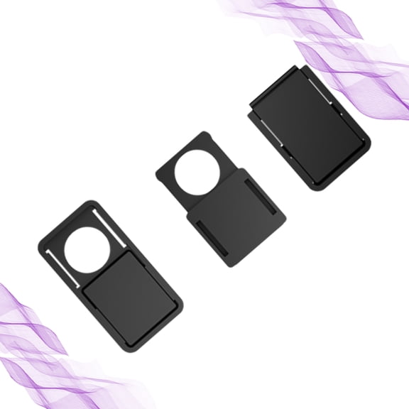 SKISUNO 3Pcs Webcam Cover Sliding Shutter with Compact Durable Design for Privacy Protection Black