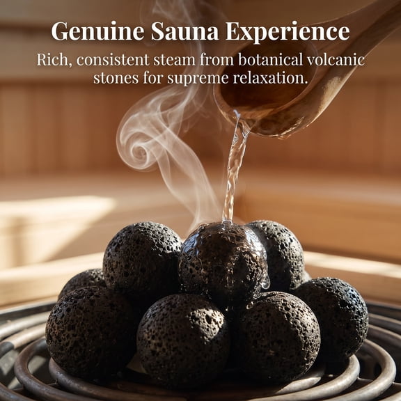SKISUNO 4 cm Sauna Rocks, 5 Count Natural Stone Set for Indoor and Outdoor Sauna Use