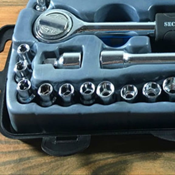 SKISUNO 40Pcs Durable Carbon Steel Tool Box Car and Motorcycle Maintenance and Repair