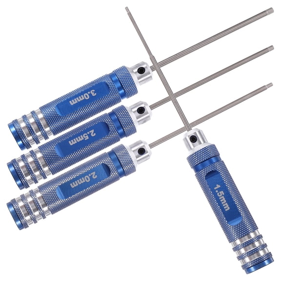 SKISUNO Hex Nut Driver Hexagonal Screwdriver Steel 4Pcs Tools Kit Blue