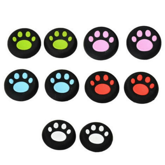 SKISUNO 4Pcs Controller Thumb Grip Red Silicone for Protecting Joystick and Relieving Pain