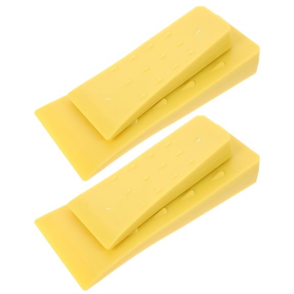SKISUNO 4Pcs Yellow Plastic Garden Felling Wedge for Tree Felling and Woodcutting 11.8x3.5in