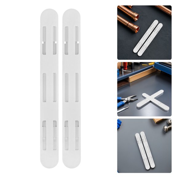 SKISUNO 8Pcs White Sliding Track System for Drawer Pull Out Rails Adhesive Easy Mounting Storage Solution