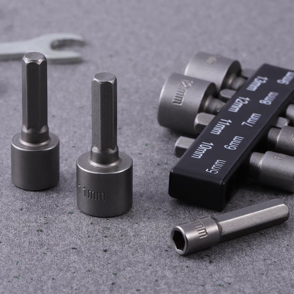 SKISUNO 9Pcs Socket Adapter Drivers for Bolts and Nuts Driver with Chrome Vanadium Steel