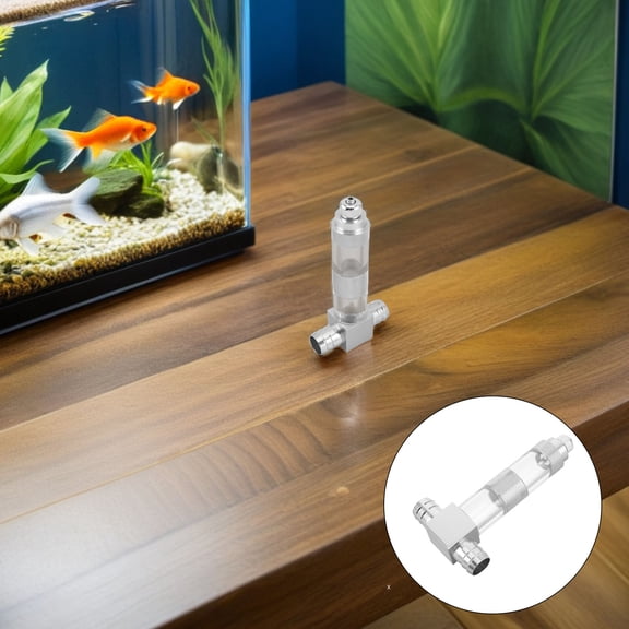 SKISUNO Aquarium Co2 Diffuser System for Water Grass with Inline Installation and Plated Silver Finish