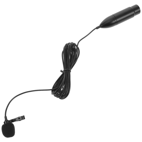 SKISUNO Black Lavalier Microphone with Xlr Three Pin Interface for Clear Audio in Speech and Broadcast