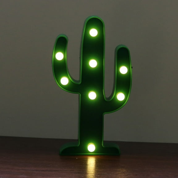 SKISUNO Cactus Led Night Light 1Set Romantic Design Good Heat Dissipation Low Consumption 11.8x1.1x9.8in