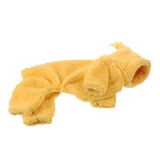SKISUNO Cozy Yellow Dog Pajamas Full Body Fleece Lined Winter Clothes for Pets