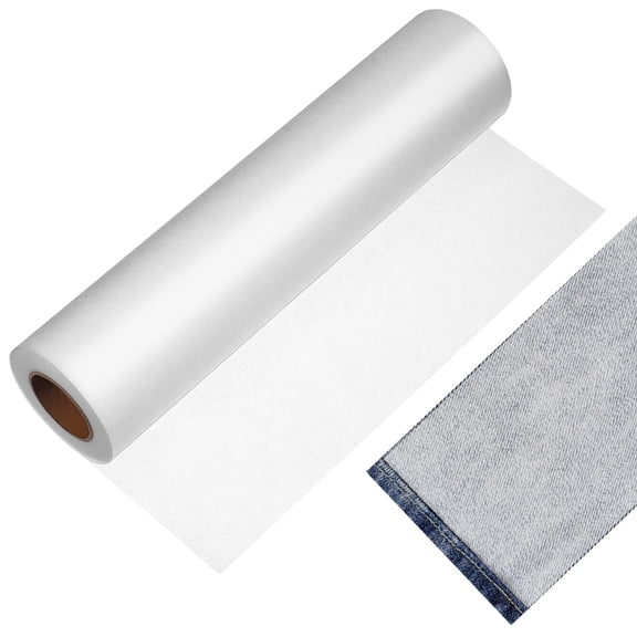 SKISUNO Double Sided Iron On Fusible Interfacing - White Non-Woven Interfacing for Crafting, Quilting, Sewing, and DIY Projects