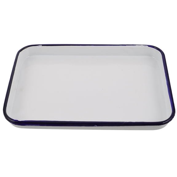 SKISUNO Enamel Baking Sheet For Oven Roasting Rectangular Nonstick Pan For Baking Bread Cakes And Pastries Easy To Clean And Store