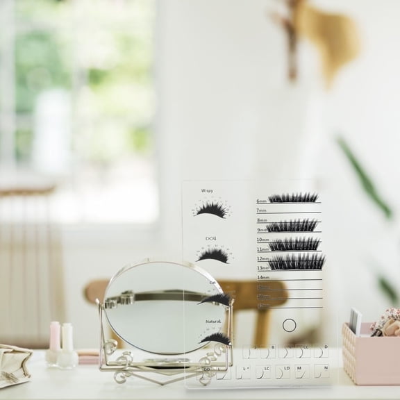 HOOWIFFY Transparent Acrylic Lash Display Board Organizer for Salon and Home Use, Storage Stand