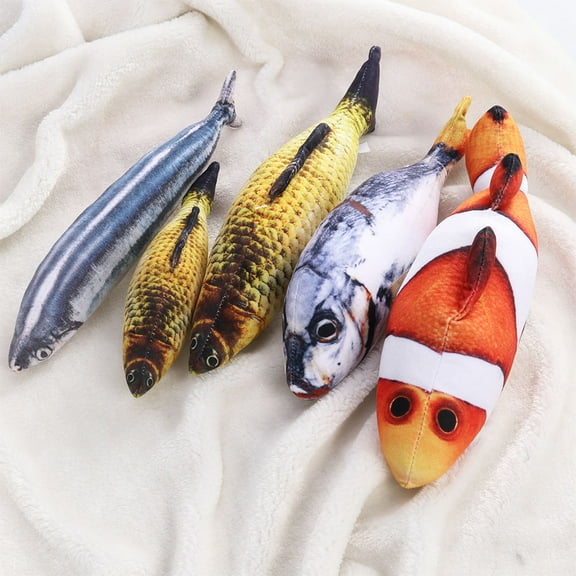 SKISUNO Fish Stuffed Animal Decor For Kids Playtime 1Set Plush Stuffed Toy Home Use Multi Colored