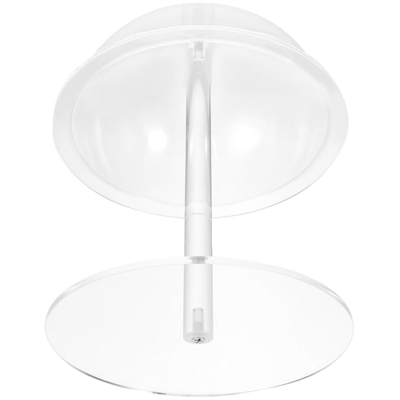 SKISUNO Floor Placement Hat Display Stand 1Set Acrylic Transparent Adjustable Height