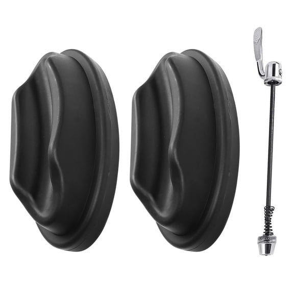 SKISUNO Height Adjustment 1Set Bike Front Wheel Riser Block for Indoor Cycling Equipment in Black Plastic 23x11.5in
