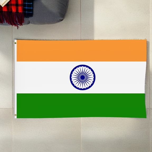 SKISUNO India National Flag for Outdoor Garden and Yard Decoration with Portable Design