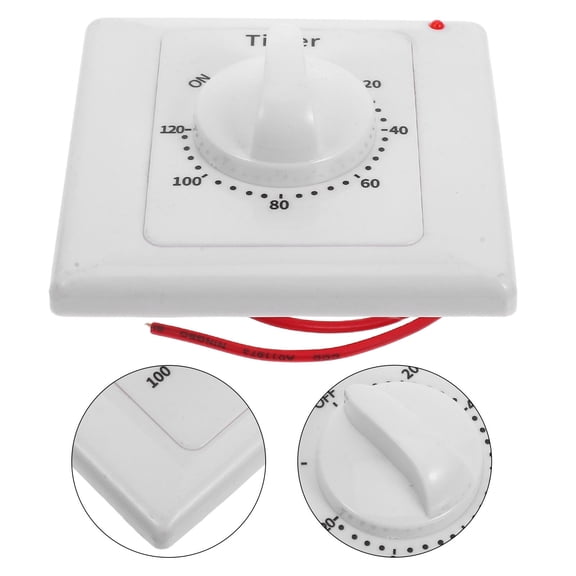 SKISUNO Mechanical Timer Switch White Indoor Electrical Timer Convenient for Lighting and Fans