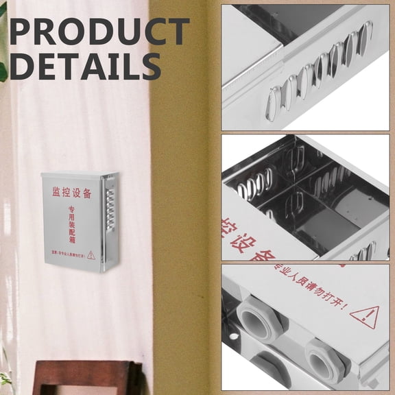 SKISUNO Outdoor Breaker Box Plated Silver Metal Junction Case with Easy Installation Features