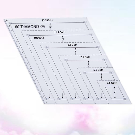 SKISUNO Pattern Making Ruler Acrylic Multi 1Pcs