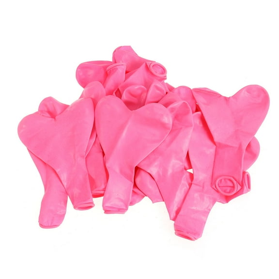 SKISUNO Pink Latex Balloons Heart Shaped for Birthday 20 Pcs