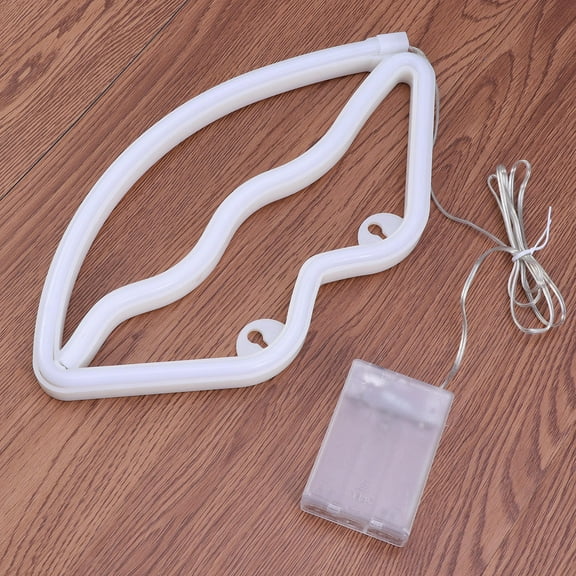 SKISUNO Red Lip Kiss Decor 1Piece Neon Lights Romantic Style Photo Props for Bedroom Bar Party Decoration