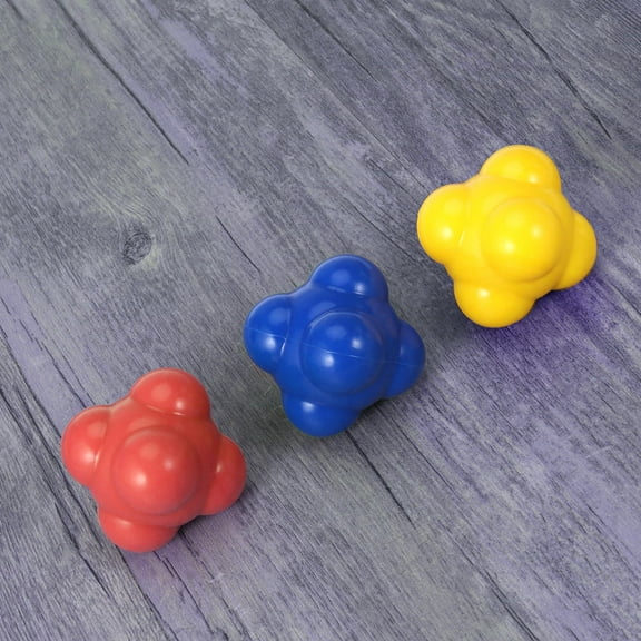 SKISUNO Red Six-Sided Reaction Ball 2.3Inch for Juggling and Hand-Eye Coordination 1Pack