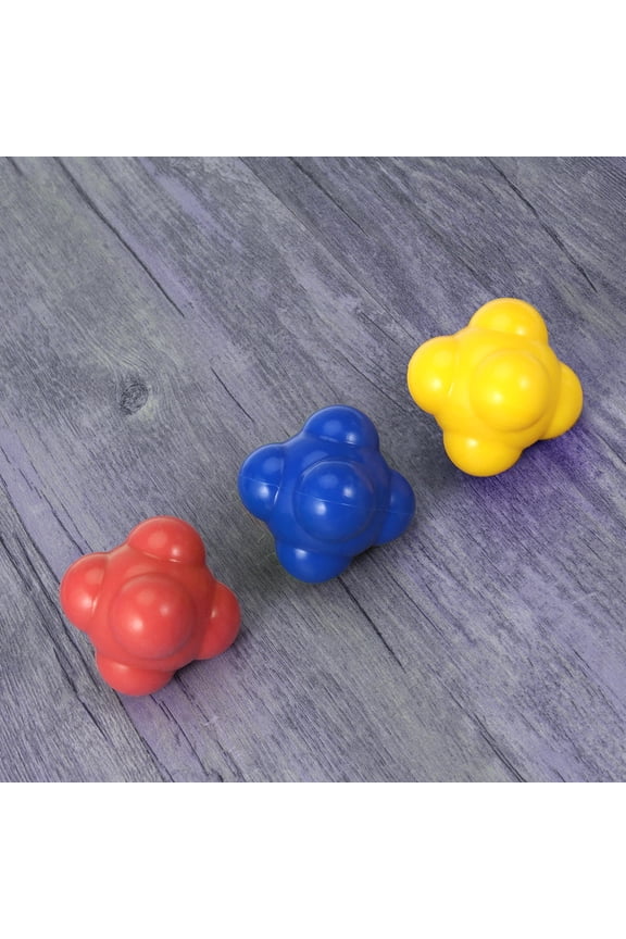 Red Six-Sided Reaction Ball 2.3Inch for Juggling and Hand-Eye Coordination 1Pack