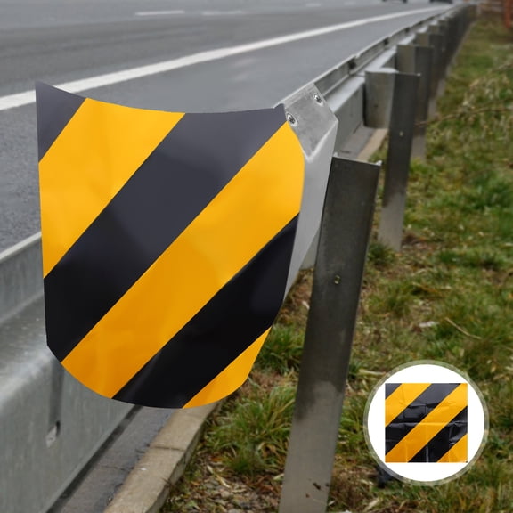 SKISUNO Road Marker Sticker with Reflective Film Enhanced Visibility for Sidewalk and Driveway