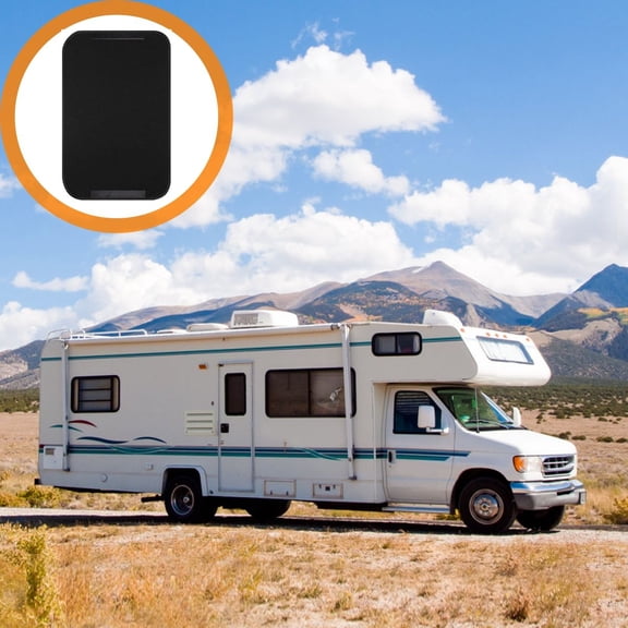 SKISUNO Rv Window Shade Black Polyester Easy Install No Drill Sunshade Cover for Camper