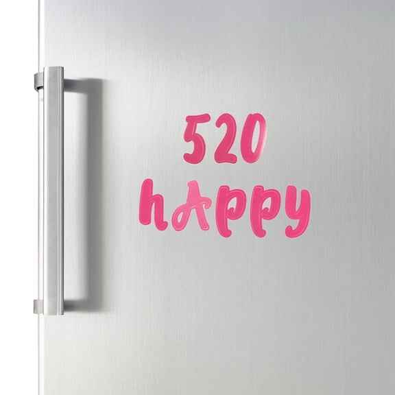 SKISUNO Self Adhesive Pink Alphabet Letter Sticker Decal for Smooth Surfaces Mailbox Decor