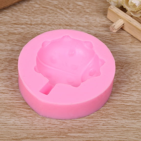 SKISUNO Pink Silicone Ladybird Baking Mould Non Toxic for Cake Chocolate and Jelly