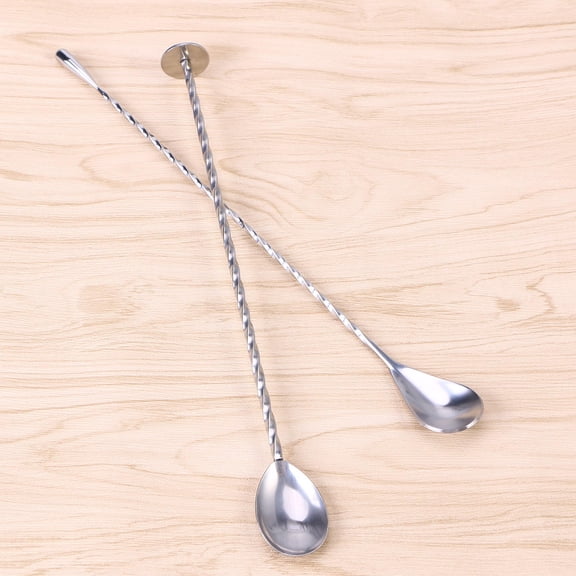 SKISUNO Stainless Steel Mixing Spoon For Drinks Cocktails Professional Use Or Barware 1Pc 11Inch