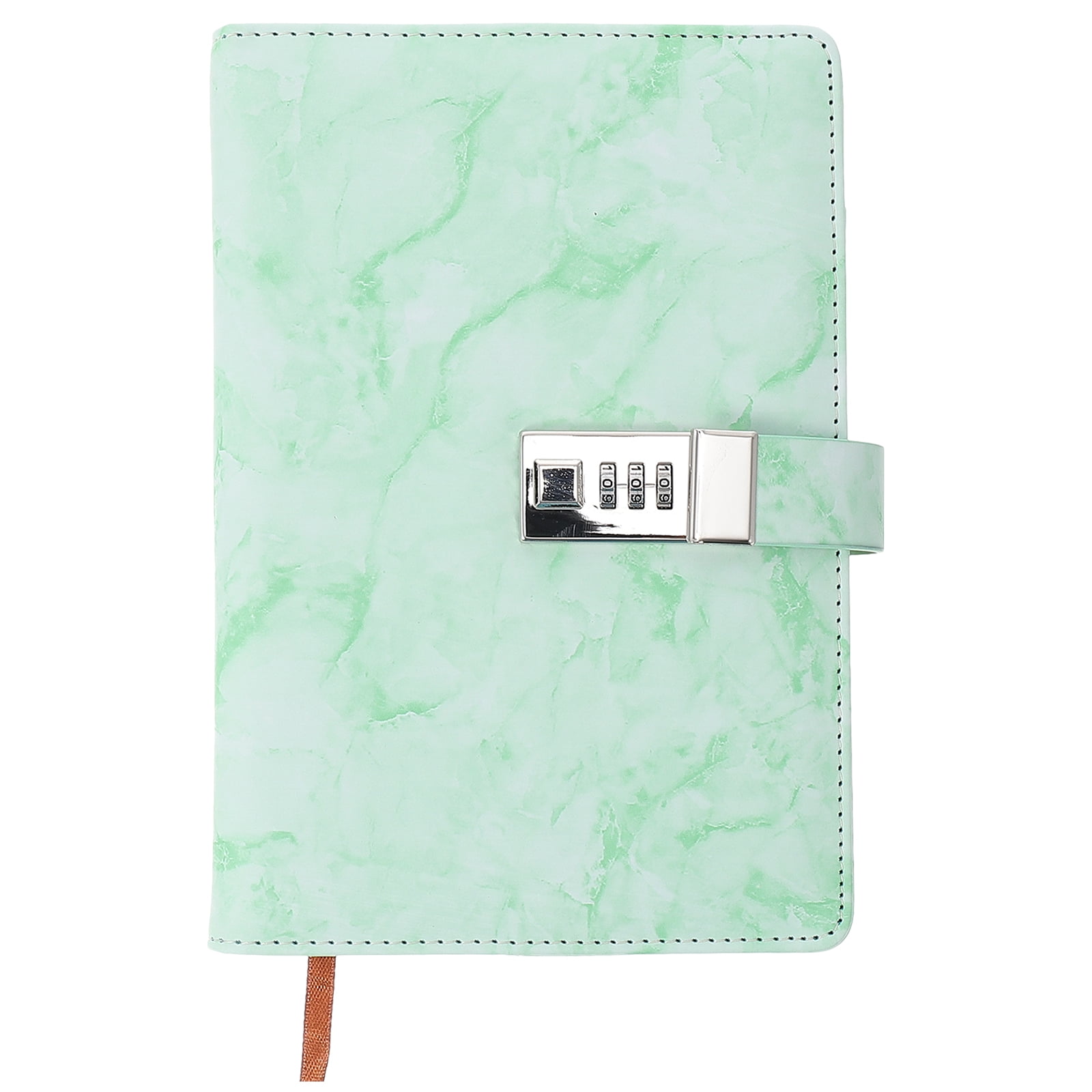 SKISUNO Write Accessory Lockable Notebook Green Pu 1Set 8.7x5.9x1.2In ...