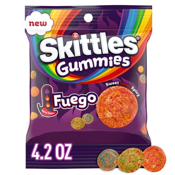 Skittles Gummies Fuego Gummy Candy - 4.2 oz Bag