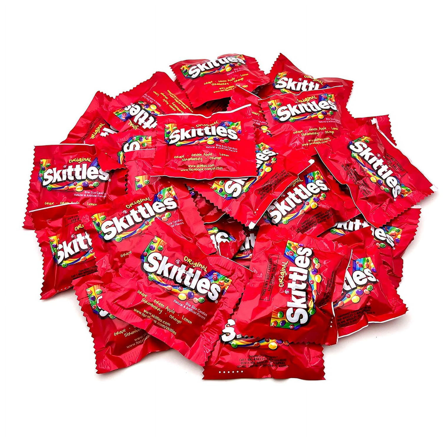 SKITTLES Original Fun Size, Individual Packs, 5 Flavors Bulk Candy (4 Pounds)