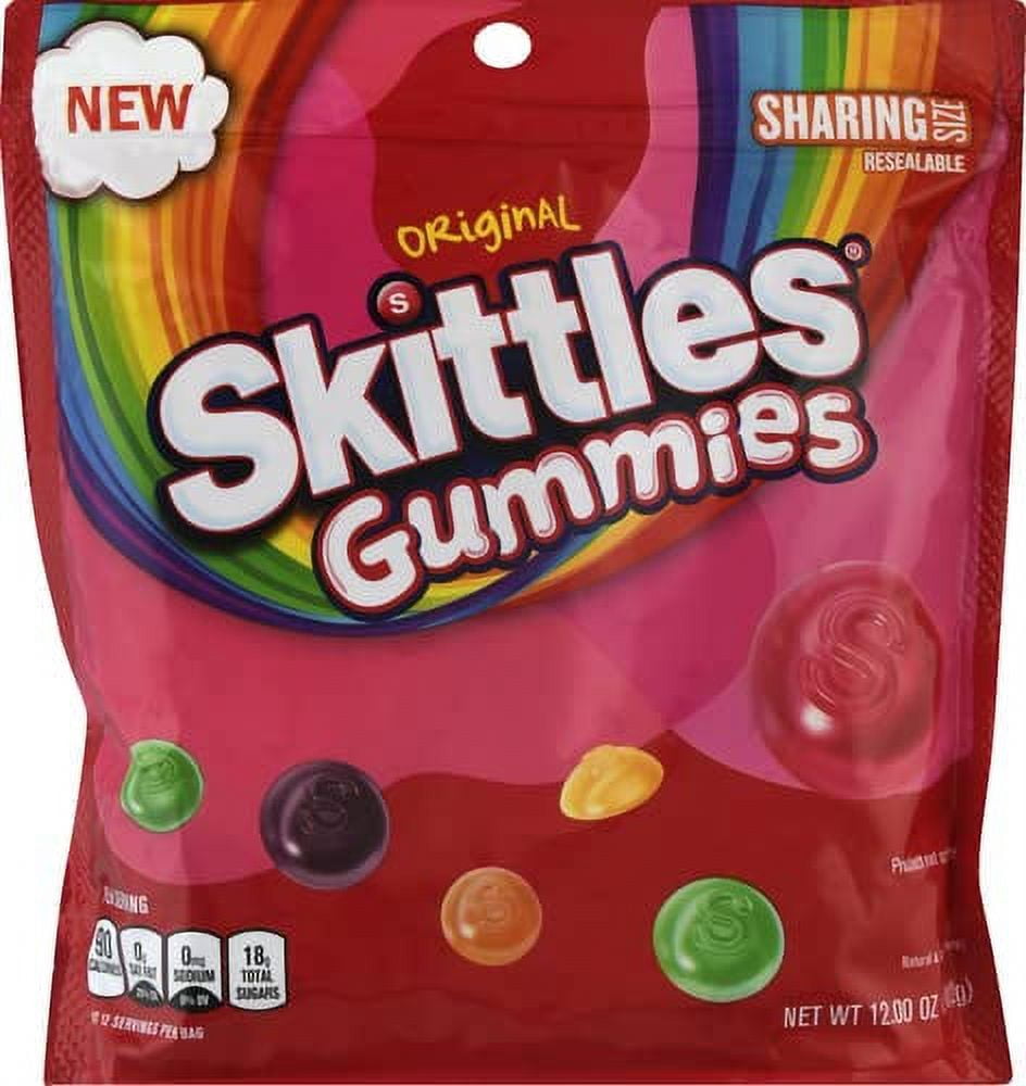 SKITTLES Original Gummy Candy, Sharing Size, 12 oz Bag
