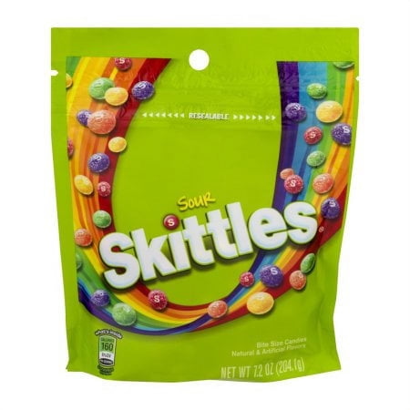 SKITTLES Sour Candy Grab N Go Bag (Pack of 10)