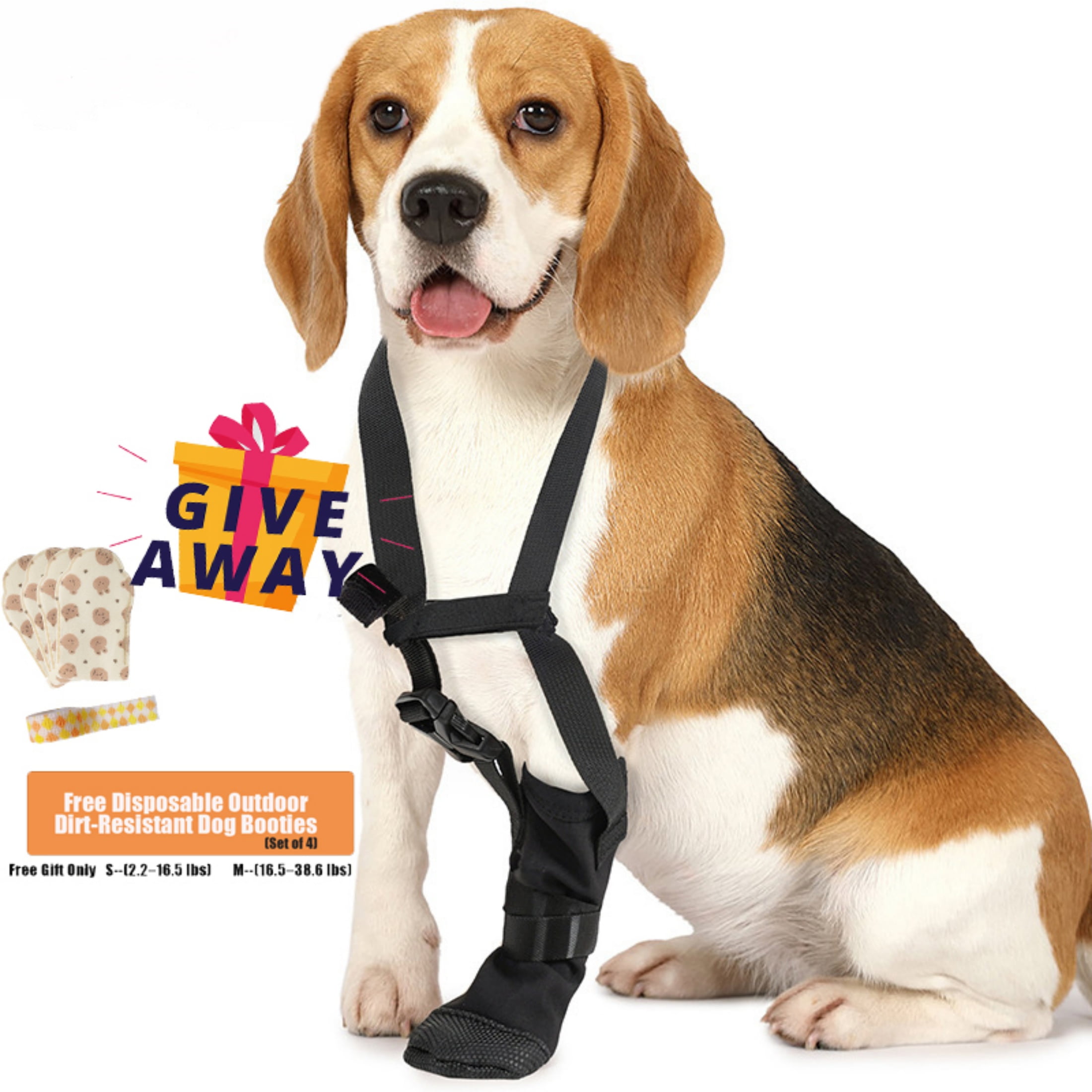 Image showcasing SKIUHS Adjustable Dog Leg Support Brace with Harness – Canine Injury ...
