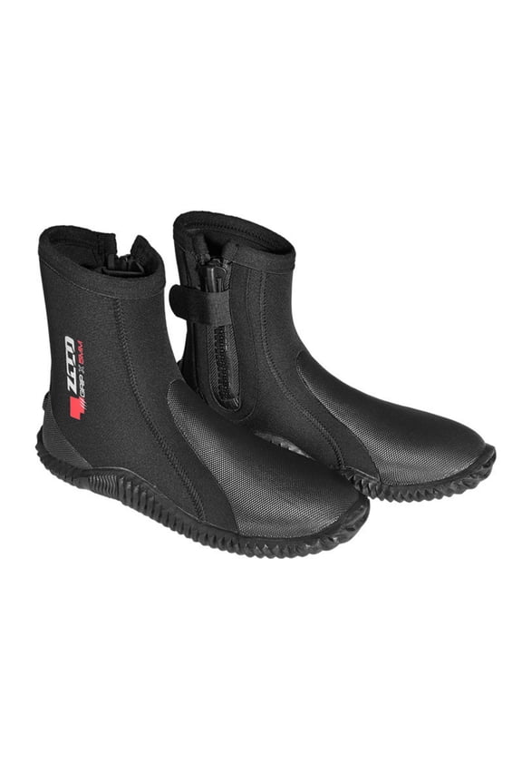 Men & Women 5mm Neoprene Dive Boots for Adults – Side Zipper Thermal Non-Slip Wetsuit Boots, Snorkeling Diving