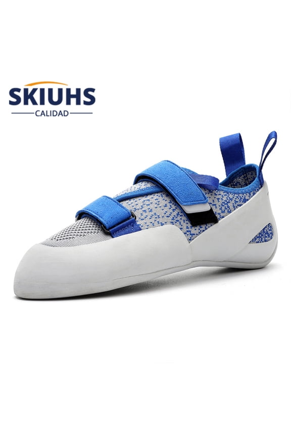 Men & Women Rock Climbing Shoes (Beginners/Advanced) – Indoor Outdoor Adjustable Hook-and-Loop Sticky Sole