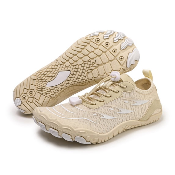 SKIUHS Men & Women's Lightweight Barefoot Water Shoes – Adjustable Drawstring Breathable Mesh Quick Dry Non-Slip Aqua Shoes for Beach, Snorkeling, Surfing, Hiking, Kayaking & Swimming