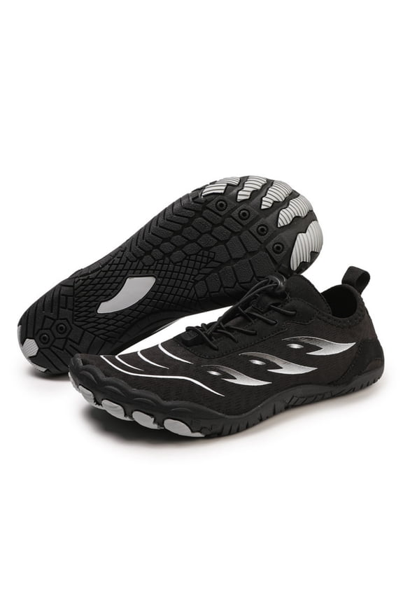 Men & Women's Lightweight Barefoot Water Shoes – Adjustable Drawstring Breathable Mesh Quick Dry Non-Slip Aqua Shoes for Beach, Snorkeling, Surfing, Hiking, Kayaking & Swimming