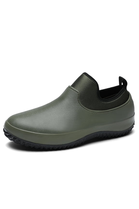 Men & Women's Slip-On Slip Resistant Chef Shoes – Waterproof Oil Resistant Microfiber Leather Kitchen Work Safety Footwear