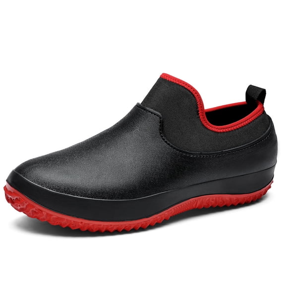 SKIUHS Men & Women's Slip-On Slip Resistant Chef Shoes – Waterproof Oil Resistant Microfiber Leather Kitchen Work Safety Footwear
