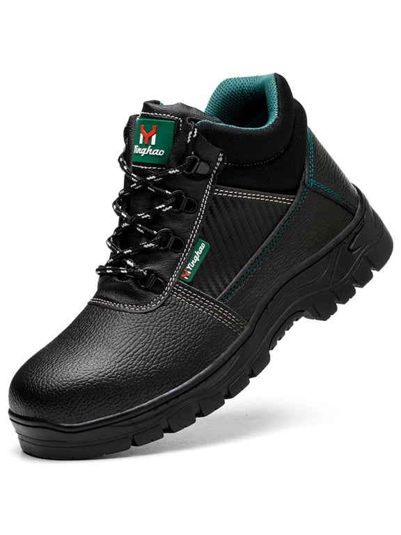 Men's Ankle Safety Work Boots – Composite Toe Waterproof Slip Resistant Lightweight Easy-to-Clean