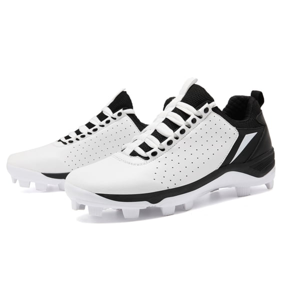 SKIUHS Men's Baseball Cleats – Synthetic Leather Mesh Athletic Cleat with Rubber Studs for Outdoor Field Sports