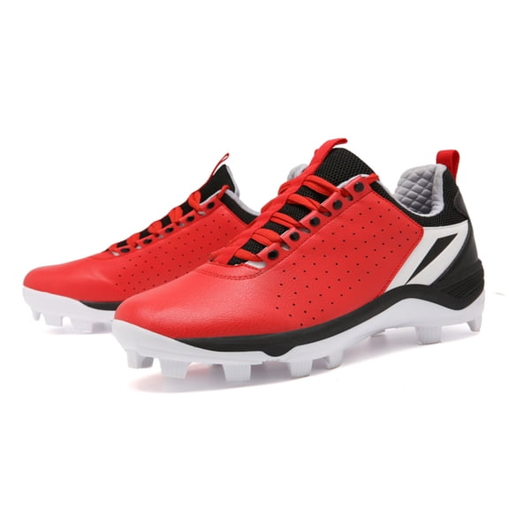SKIUHS Men's Baseball Cleats – Synthetic Leather Mesh Athletic Cleat with Rubber Studs for Outdoor Field Sports