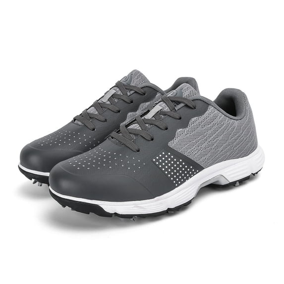 SKIUHS Men's Golf Shoes - Waterproof, Spiked Sole for Traction & Comfort in Outdoor Golf Rounds