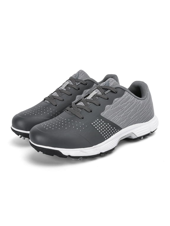 Men's Golf Shoes - Waterproof, Spiked Sole for Traction & Comfort in Outdoor Golf Rounds