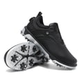 thumbnail image 1 of SKIUHS Men's Golf Shoes – White & Black Spiked Sole for Traction, Water-Resistant & Comfort for On-Course Play, 1 of 8