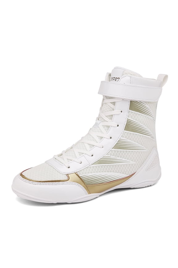 Men's High-Top Boxing Shoes - Non-Slip Sole & Ankle Support for Boxing Training & Competitive Matches